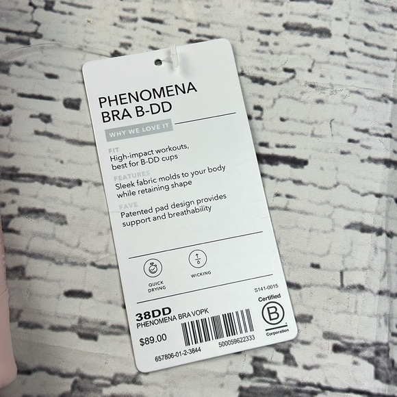 ATHLETA - Phenomena Bra for High-Impact Workouts - Light Pink - Size 38DD - Picture 8 of 11